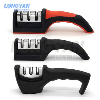 Knife Sharpener Wholesale Household Kitchen Multi-functional Three or Four Section Sharpening Stone Quick Ceramic Sharpening Tool Sharpening Artifact