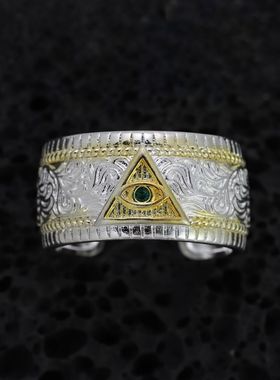金银唐草纹上帝之眼戒指