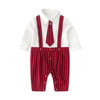 Baby Clothes Spring and Autumn Baby Boy Handsome Gentleman Ha Clothes Newborn One Hundred Days Old Dress Baby One-piece Clothes