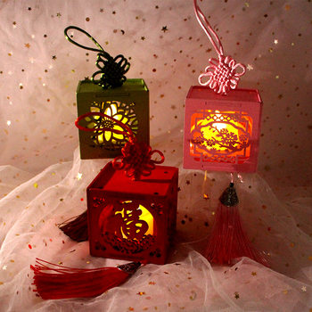 New Mid-Autumn Festival, Spring Festival and New Year's Day DIY Handmade Chinese-Style Luminous Ancient-Style Small Lanterns Satchel Lantern Boxes Chinese-Style Ancient-Style Lanterns