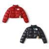 Jenna and Kendall Jenner Style Women's Short down Jacket Winter North Face Fashion Warm High-Puff Stand Collar Puffer Jacket
