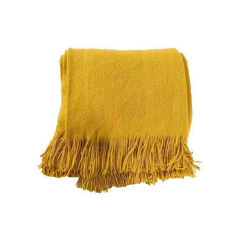 Amazon New Bed End Blanket Sofa Blanket Nordic Living Room Blanket Wool Knitted Office Air Conditioning Blanket Towel