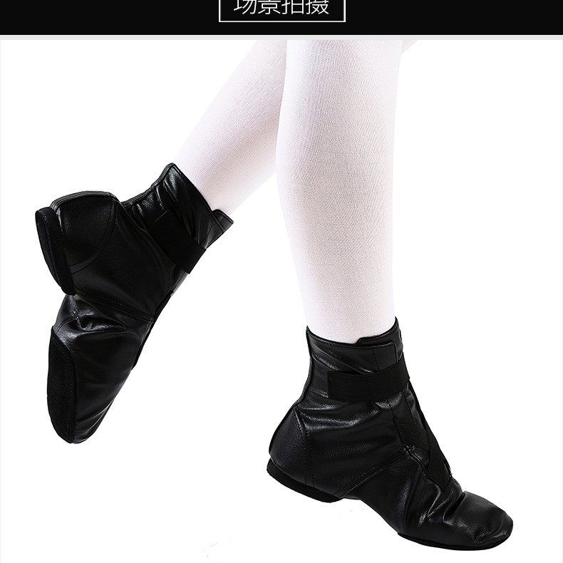 Children's Dance Shoes Cross-Border Leather High-Top Jazz Dance Shoes for Men and Adults Jazz Dance Soft-Soled Women's Dance Shoes Manufacturer Wholesale