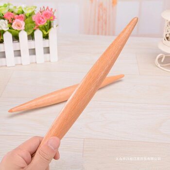 30cm Solid Wood Rolling Pin with Two Tips, Double-Tip Dumpling Skin Rolling Pin, Dumpling Baking Tool Rolling Pin Wholesale