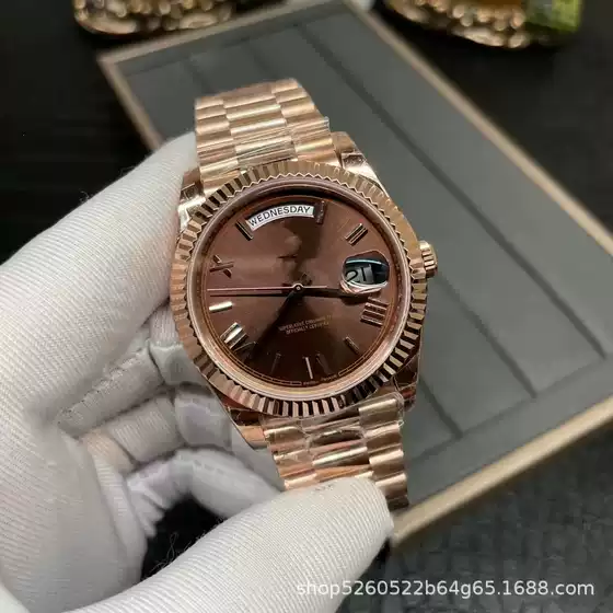 Fully Automatic Mechanical Steel Band Men's Watch, Rolex Datejust Day-Date Dual Calendar, Sapphire Waterproof, Factory Direct Delivery