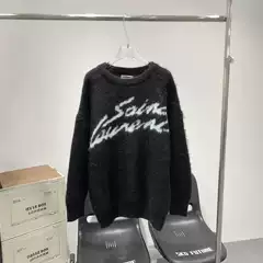 European Trendy Brand Autumn and Winter New Mohair Round Neck Sweater for Men and Women, High Version, Export Special Supply in Stock