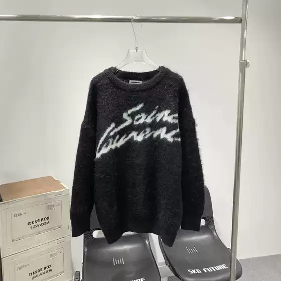 European Trendy Brand Autumn and Winter New Mohair Round Neck Sweater for Men and Women, High Version, Export Special Supply in Stock