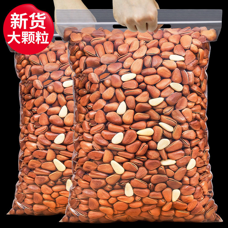Large Granules New Arrival Northeastern Pine Nuts in Bulk Large Granules Hand-Peeled Open Red Pine Nuts Original Nuts Dried Nuts
