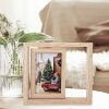 Wooden Rotating Photo Frame Ornament for Home Use 6inch Desktop Decoration Heart-Shaped Direct from Manufacturer Photo Album Home Picture Frame