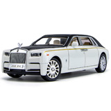 1:24 Фантомная легкосплавная модель автомобиля большого размера может открыть дверь, чтобы вернуть силу звука и света, звездное небо, верхнее украшение детской игрушечной машины