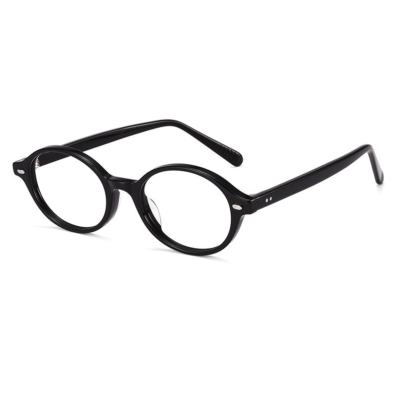 Nerd myopia glasses frame retro oval small frame leopard print hawksbill plain glasses frame can be equipped with degrees