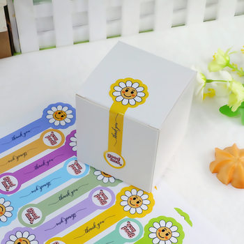 50 Stickers Ins Style Simple Gift Sealing Stickers Creative Literary Long Sealing Labels Decorative Seal Stickers