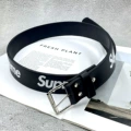 [black] trendy brand letter belt