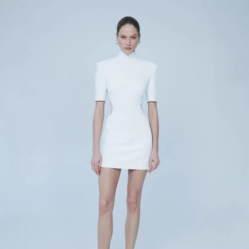 Lace Panel Sheer Bodycon Dress Elegant Solid Color Trendy Style Perfect for Parties Wholesale Available