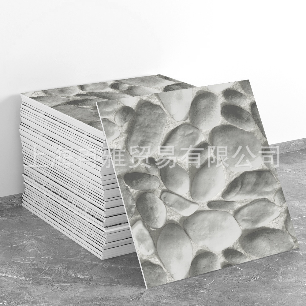 跨境外贸仿大理石鎏金3d墙面翻新装饰贴纸防油防水墙纸自粘瓷砖贴