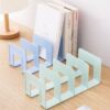 Book Stand Desktop Storage Fixed Book Stand Bookshelf Storage Rack Plastic Storage Rack Table Reading Rack Book Clip
