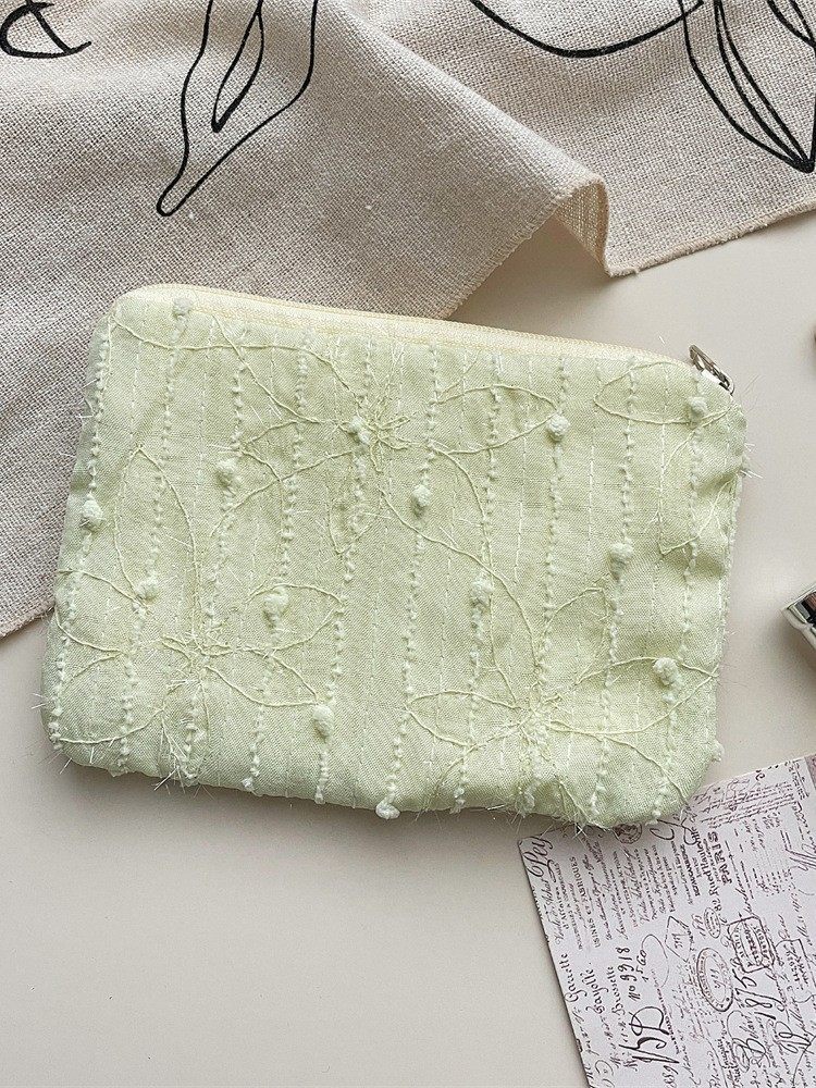 55153 Three-Dimensional Chiffon Flower Coin Purse, Miscellaneous Key Organizer, Carry-On Cosmetics Lipstick Storage Bag