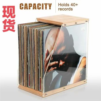 Ready-Made Vinyl Record Rack Wooden Acrylic Vinyl Record Cd Storage Rack Music Album Record Rack Storage Box