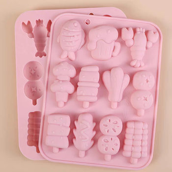 11 even barbecue theme plaster mold white jelly bowl cake lobster vegetable drop gel aromatherapy hairpin mold