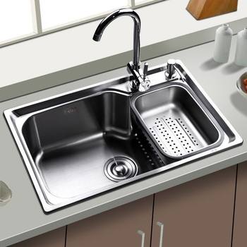 304 Stainless Steel Draining Basket Thickened Sink Basin Vegetable Washing Kitchen Storage Rack Dishwashing Rack Dish Drying Rack