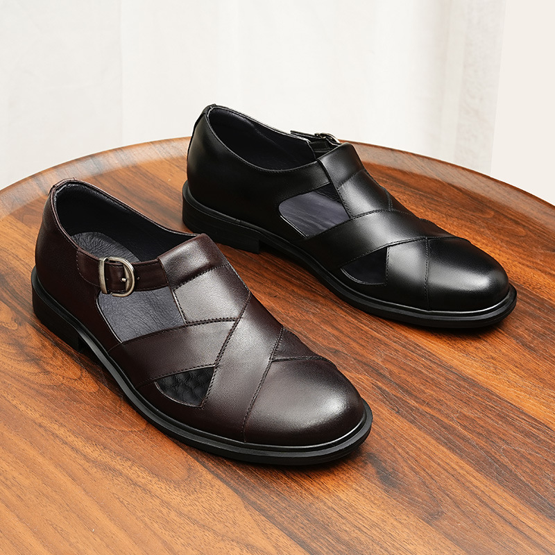 (Mới) Mã A0156 Giá 2020K: Giày Dép Sandal Nam Asenon Mũi Tròn Hàng Mùa Hè Thoáng Khí Giày Dép Nam Chất Liệu Da Bò G05 Sản Phẩm Mới, (Miễn Phí Vận Chuyển Toàn Quốc).