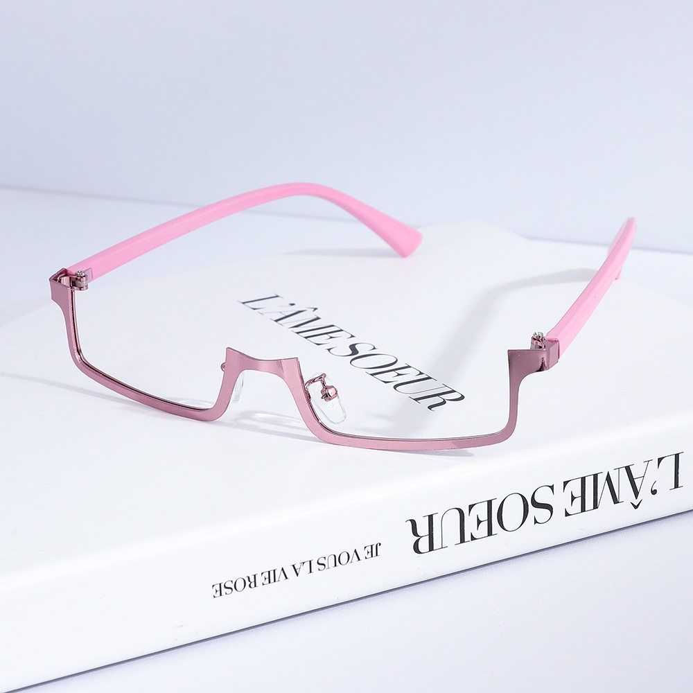 Lolita Cyberpunk Half-Rim Glasses Frame Props Subculture Y2K Accessories Cosplay Two-Dimensional Lolita