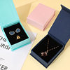 Necklace box in stock jewelry ring magnet flip box printed logo stud earrings bracelet pendant book jewelry box