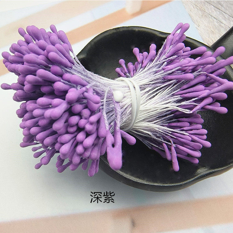 批发韩版手工DIY头饰发饰高仿真花蕊材料2mm哑光圆火柴头花心花蕊
