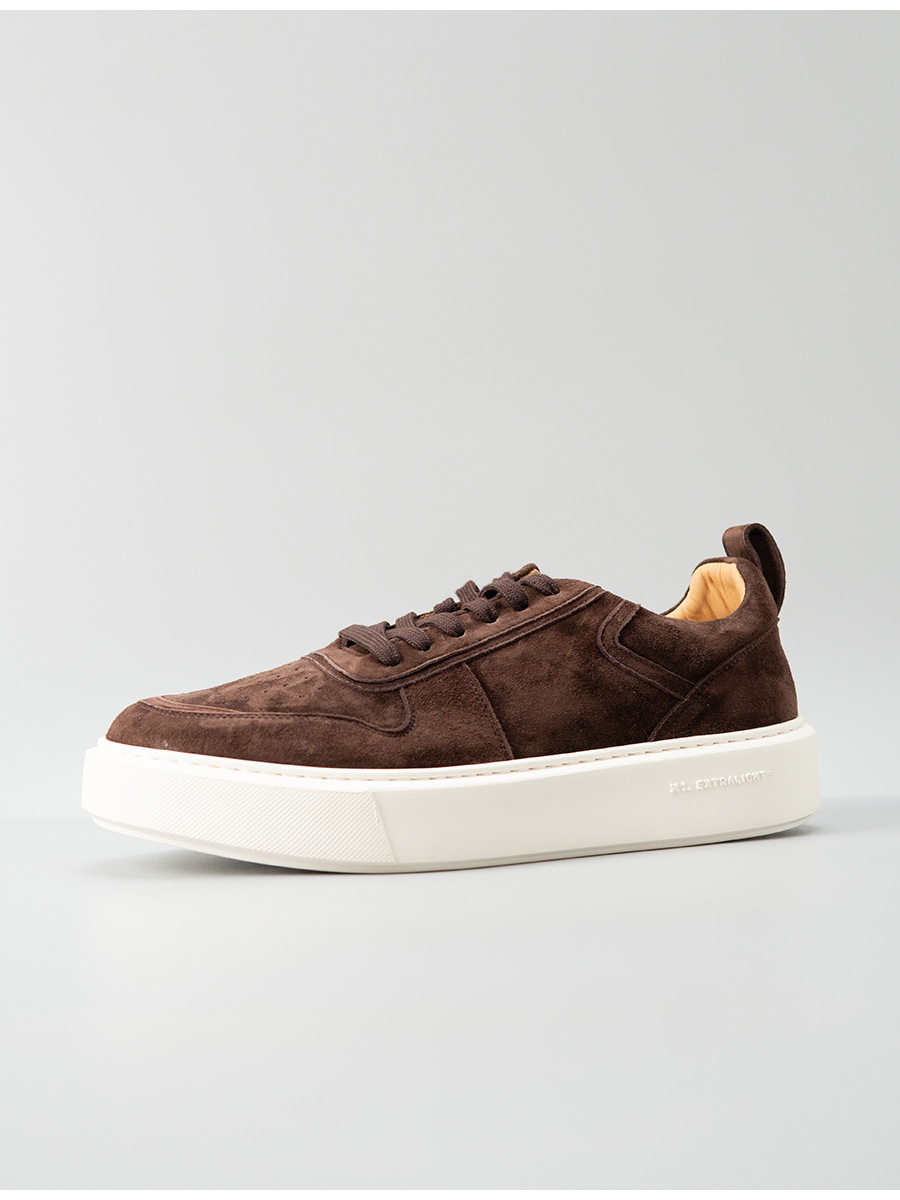 Giày sneaker nam da lộn cao cấp phong cách old money, đế dày giảm chấn — Màu be, Màu cà phê