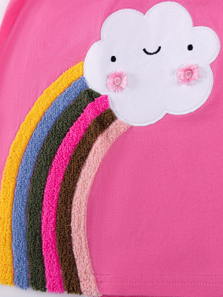 Gaun Anak Perempuan, Gaun Anak Lengan Pendek Musim Panas, Gaun Princess Anak Lucu