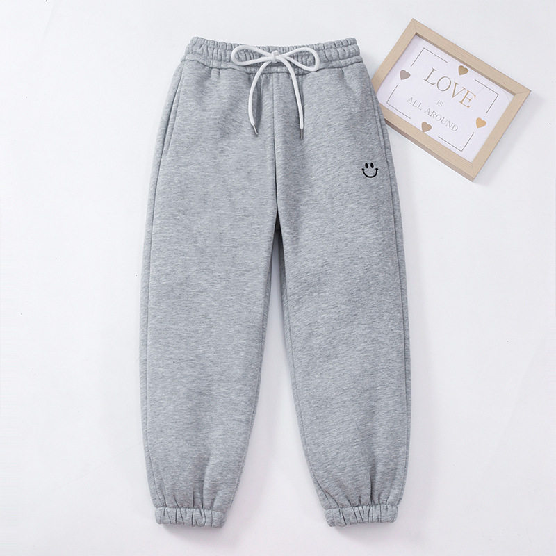 Thick Fleece-lined Kids' Pants, Winter Warm Girls' Trousers, Toddler Sports Pants