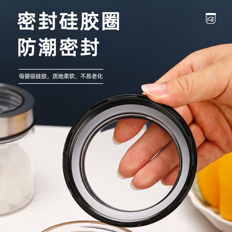 One-piece delivery tea jar food grade glass jar grains glass sealed jar factory direct supply large quantity free shipping