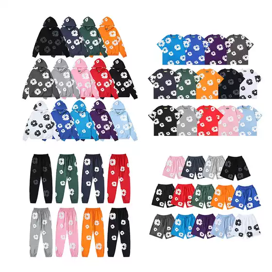 Cross-Border High-Quality D-T Kapok Foam 3D Sweatshirt American-Style Couple Hoodie Sweatpants Casual Set Ins