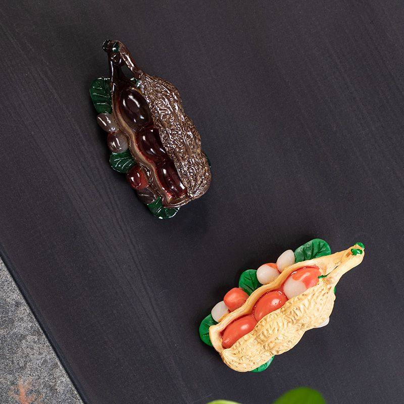 Peanut Color-Changing Tea Pet, Realistic Fruit Persimmon, Ruyi Tea Toy, Trendy Popular Recommendation, Tea Ceremony Accessories, Tea Set Ornaments