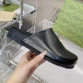 Black large G leather