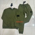 Set of round neck sweatshirt army green