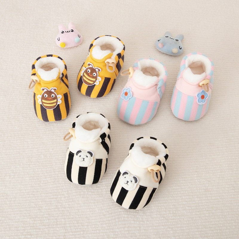 Cartoon Kidsren's Cotton Shoes, Winter Home Shoes for Boys and Girls, Kidsren's Baby Soft-Soled Non-Slip Warm Plush Cotton Shoes