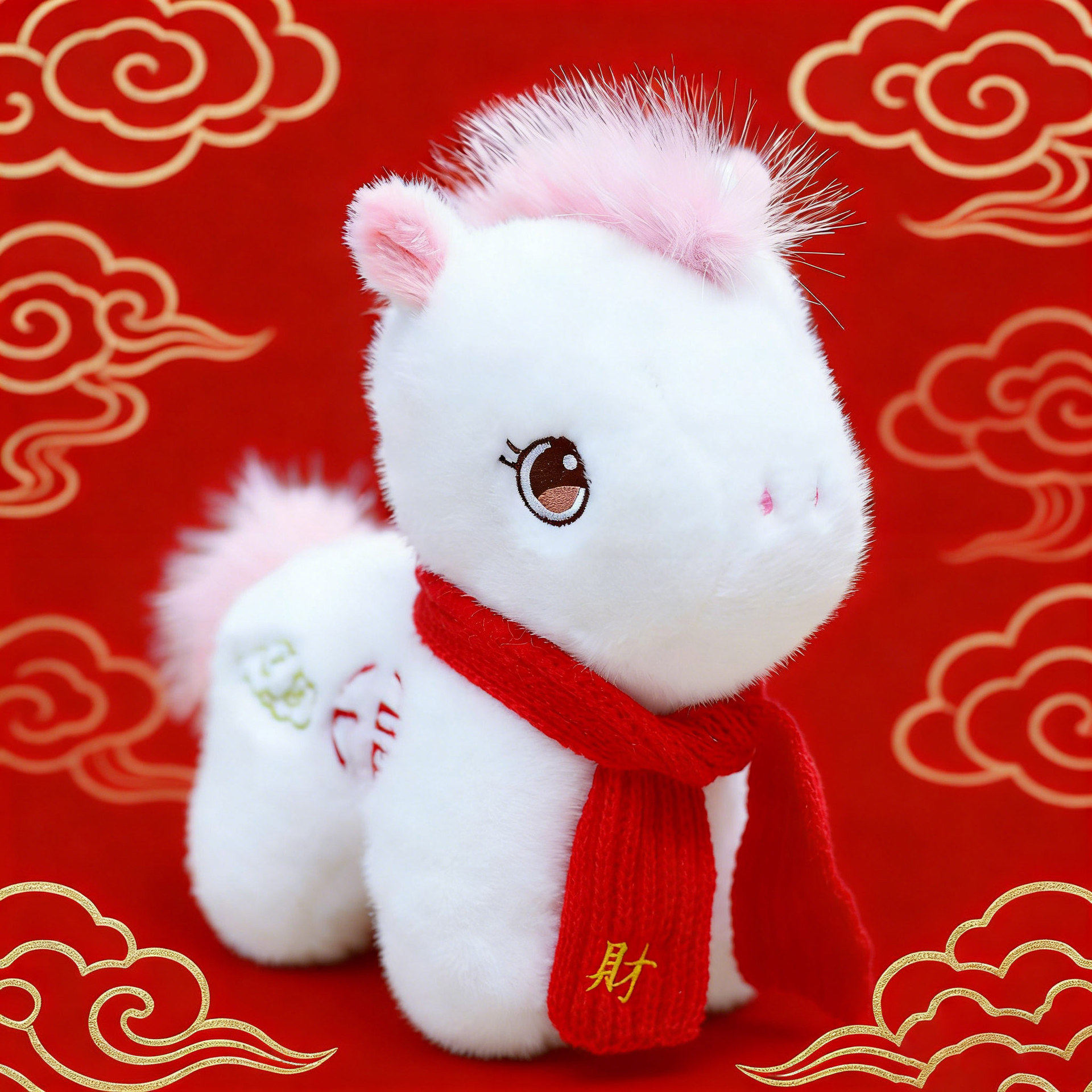 2026马年吉祥物公仔毛绒玩具新年生肖小马玩偶开门红年会活动礼品