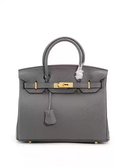 Litchi Pattern Platinum Leather Handbag, Large Capacity First-Layer Cowhide Commuter Women's Bag, Single Shoulder Crossbody Bag