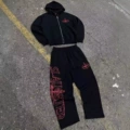 Black suit red picture