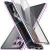 Suitable for Samsung S26Ultra Glossy Lens Protector Buckle Magneto Phone Case S25Plus Double-Sided Glass S24Fe