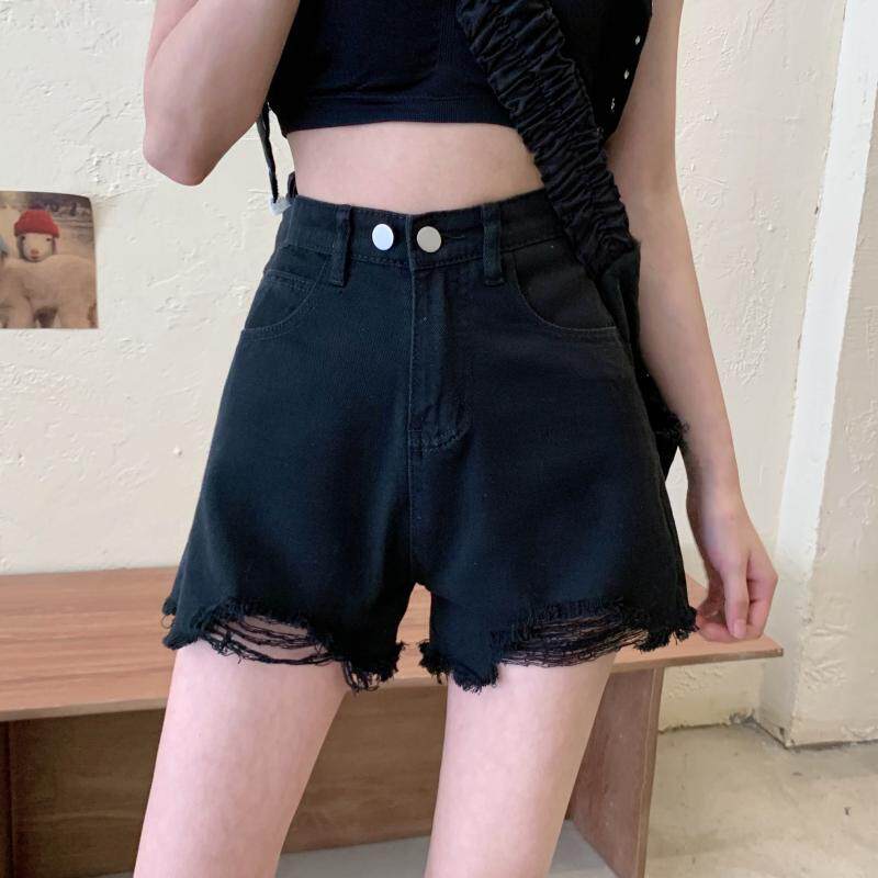 High Waisted Distressed Denim Shorts for Women Loose Fit A Line Style Trendy Summer Wear Wholesale Available