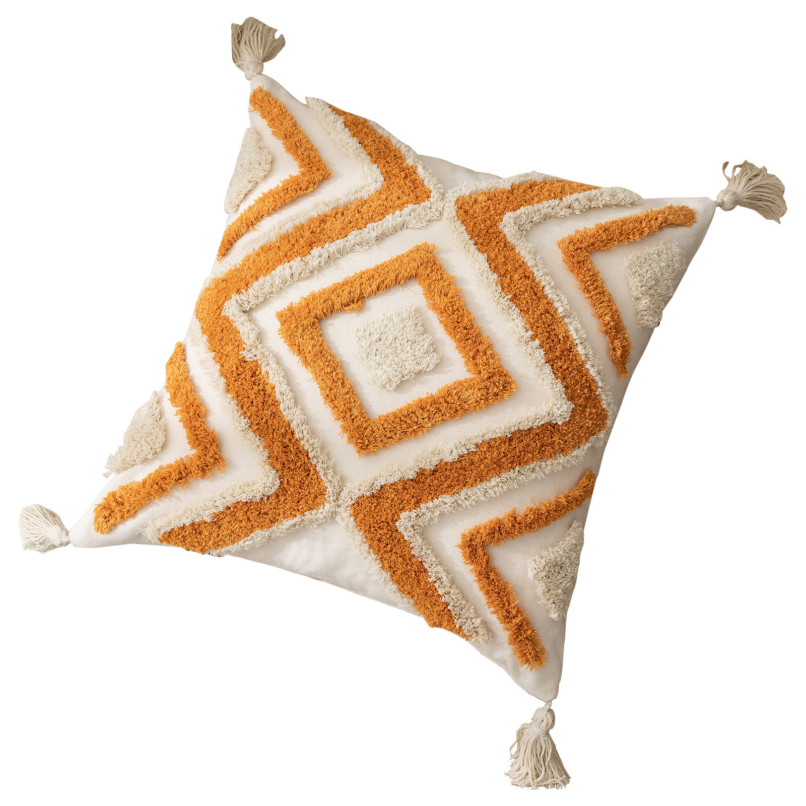 Nordic Striped Tufted Pillowcase Living Room Bedroom Square Sofa Cushion Home Bedroom Bedside Waist Pillowcase A