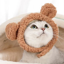 Kitty hat headgear cute cat head adorned with dog pet hat to blame small cat funny bear ear props