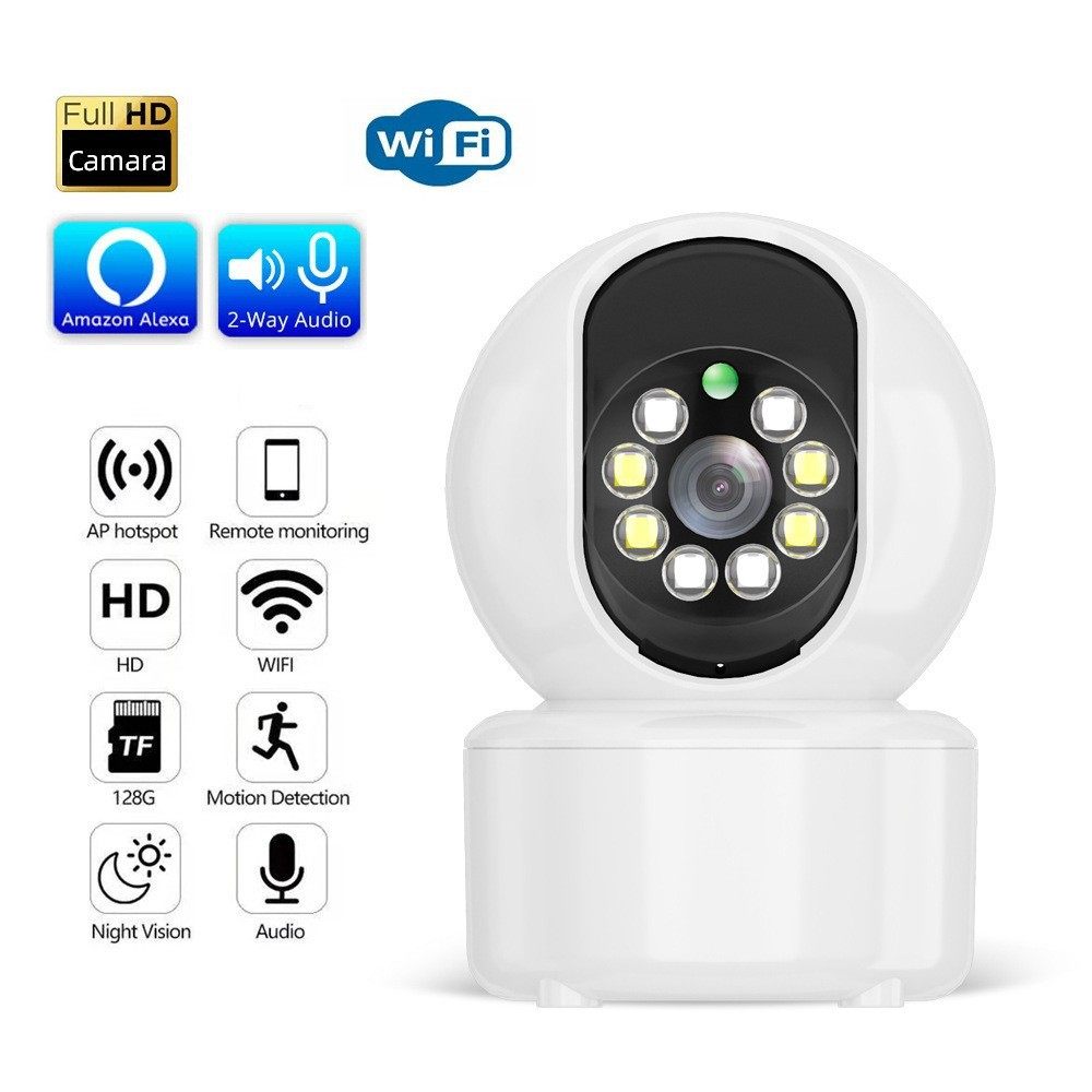 Little Eagle High-Definition Surveillance Camera with Night Vision for Home Indoor Monitoring, 360-Degree Wifi Camera