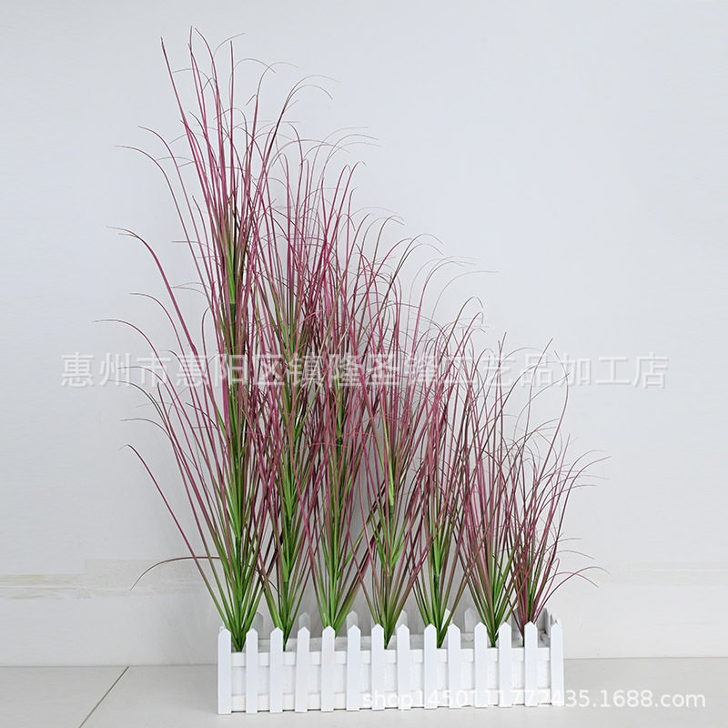 北欧ins风格家居仿真单支蒲草 室内仿真植物墙仿真芦苇洋葱草假花