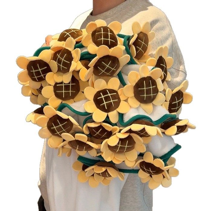 Mingchuang Youqu Creative Bouquet Blanket Rose Nap Blanket Sunflower Valentine's Day Gift Anniversary Gift for Girlfriend