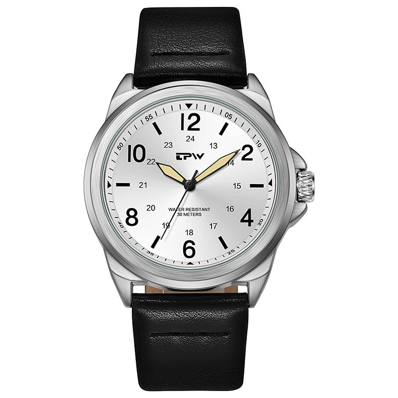 Cross-Border Popular Student Men's Watch Business Casual Belt Model Waterproof Thin Pointer Type Men's Quartz Watch Dropshipping