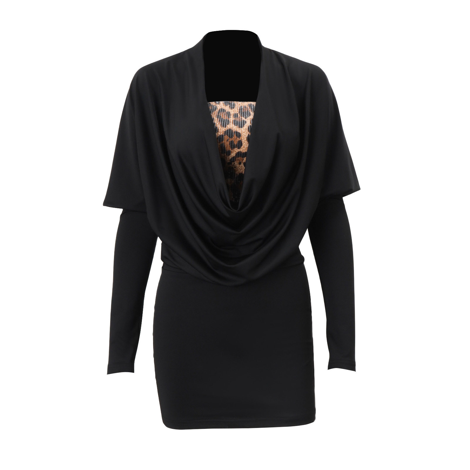 Fashionable Womens Bodycon Mini Dress Long Sleeve Sexy V Neck Slim Fit Winter Collection Wholesale Available