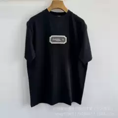 Cross border high-quality new color 25ss silver embroidered round neck short sleeved loose fit unisex T-shirt